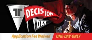 Tidewater Tech Digital Decision Day Graphic of Male Welder