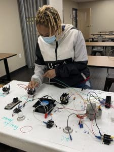 Tidewater Tech student studying electronics