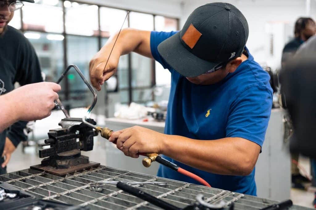 Tidewater Tech HVAC Student Working