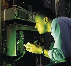 Technician working on a machine